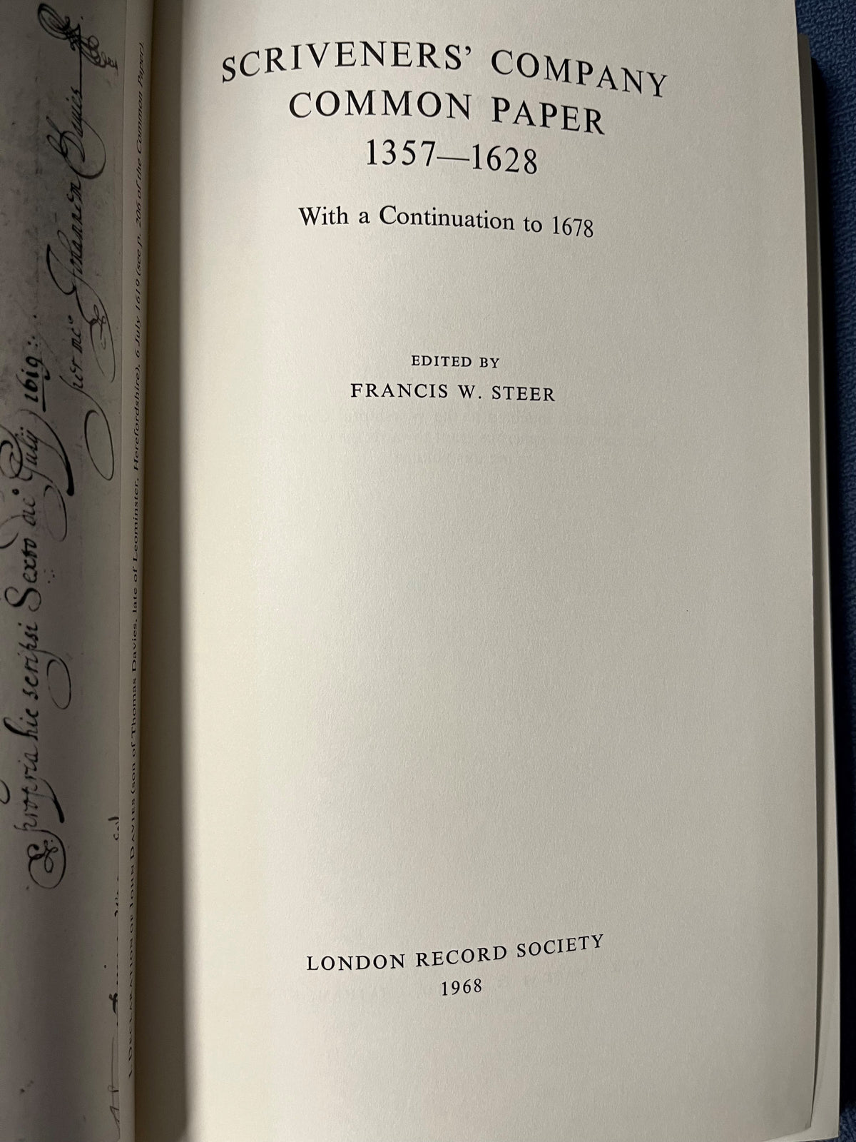 The Scriveners Common Paper 1357-1628